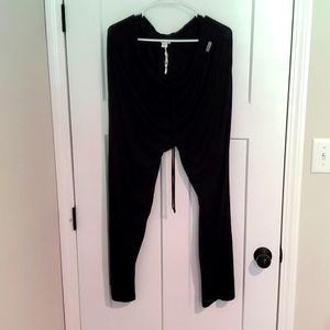 DKNY drawstring black loose fit pants in XL